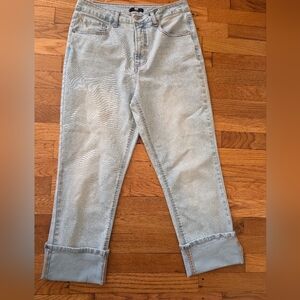 Frye Light Wash Rolled Cuff Jeans